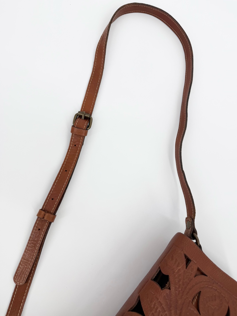 Patricia Nash Cutout Tooled Leather Crossbody Bag-Imperial Limited-Florence - Picture 6 of 13